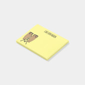 Cartoon-Abbildung von Bongo-Trommel Post-it Klebezettel (angewinkelt)