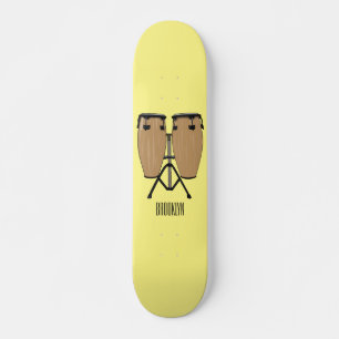 Cartoon-Abbildung von Bongo-Trommel Skateboard