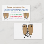 Cartoon-Abbildung von Bongo-Trommel Visitenkarte (Vorne/Hinten)