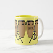 Cartoon-Abbildung von Bongo-Trommel Zweifarbige Tasse (VorderseiteRechts)