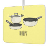 Cartoon-Abbildung von Cookware-Sets Autolufterfrischer (Links)