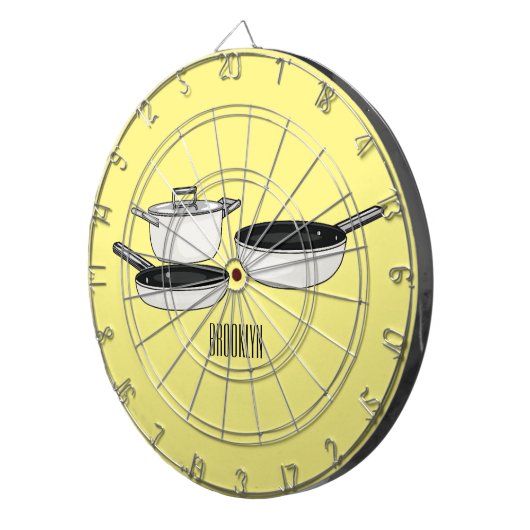 Cartoon-Abbildung von Cookware-Sets Dartscheibe (Vorderseite rechts)