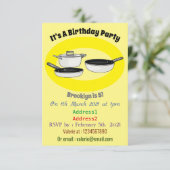 Cartoon-Abbildung von Cookware-Sets Einladung (Stehend Vorderseite)