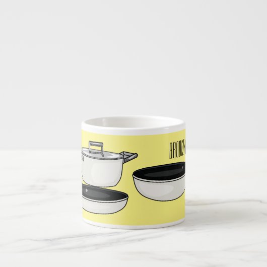 Cartoon-Abbildung von Cookware-Sets Espressotasse (Vorderseite)