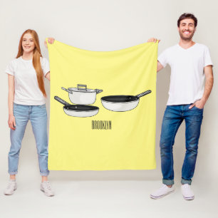 Cartoon-Abbildung von Cookware-Sets Fleecedecke