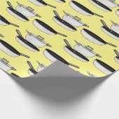 Cartoon-Abbildung von Cookware-Sets Geschenkpapier (Ecke)