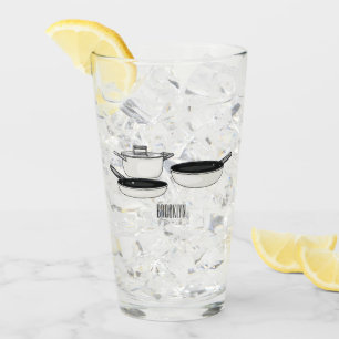 Cartoon-Abbildung von Cookware-Sets Glas