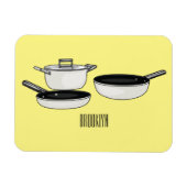 Cartoon-Abbildung von Cookware-Sets Magnet (Horizontal)