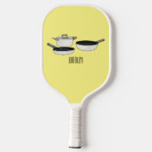 Cartoon-Abbildung von Cookware-Sets Pickleball Schläger (Rückseite)