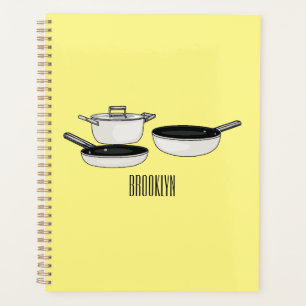 Cartoon-Abbildung von Cookware-Sets Planer