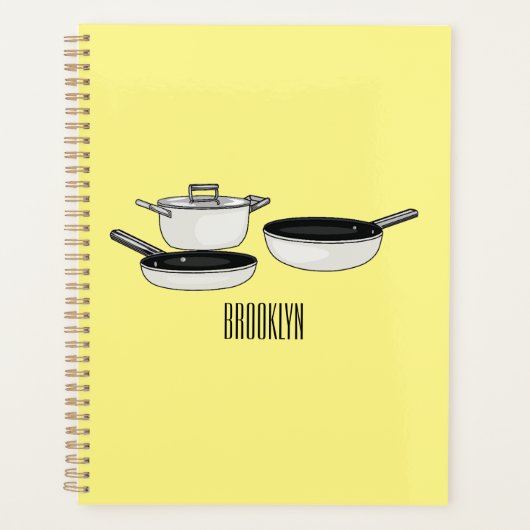 Cartoon-Abbildung von Cookware-Sets Planer (Vorderseite)
