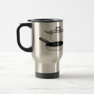 Cartoon-Abbildung von Cookware-Sets Reisebecher