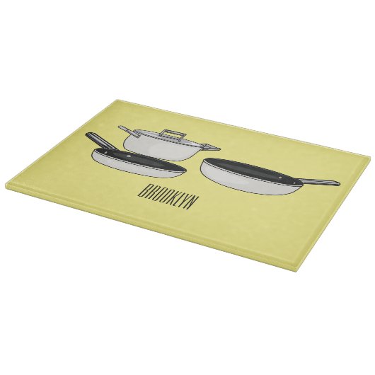 Cartoon-Abbildung von Cookware-Sets Schneidebrett (Ecke)