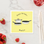 Cartoon-Abbildung von Cookware-Sets Serviette (Beispiel)