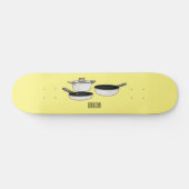 Cartoon-Abbildung von Cookware-Sets Skateboard (Horizontal)