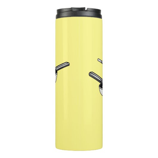 Cartoon-Abbildung von Cookware-Sets Thermosbecher (Rückseite)