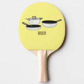 Cartoon-Abbildung von Cookware-Sets Tischtennis Schläger (Rückseite)