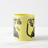 Cartoon-Abbildung Zweifarbige Tasse (Mittel)