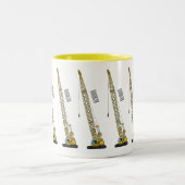 Cartoon-Abbildung Zweifarbige Tasse (Mittel)