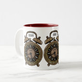 Cartoon-Abbildung Zweifarbige Tasse (Vorderseite Links)