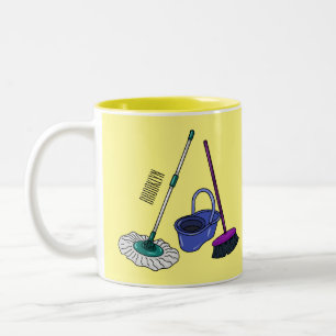 Cartoon-Abbildung Zweifarbige Tasse