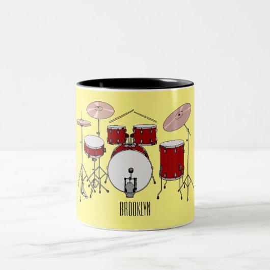 Cartoon-Abbildung Zweifarbige Tasse (Mittel)