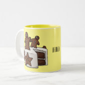 Cartoon-Abbildung Zweifarbige Tasse (Vorderseite Links)