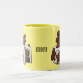 Cartoon-Abbildung Zweifarbige Tasse (Mittel)