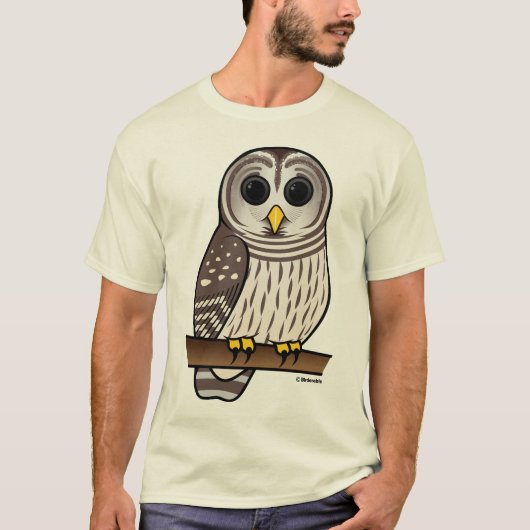 Cartoon-abgehaltene Eule T-Shirt (Vorderseite)