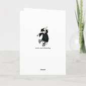 Cartoon Abschluss Glückwunsch Karte (Rückseite)