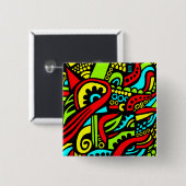 Cartoon Abstrakt Button (Vorne & Hinten)