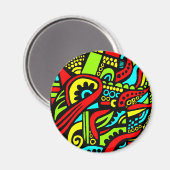 Cartoon Abstrakt Magnet (Vorderseite/Rückseite)