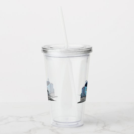 Cartoon Acryltrinkbecher (Links)