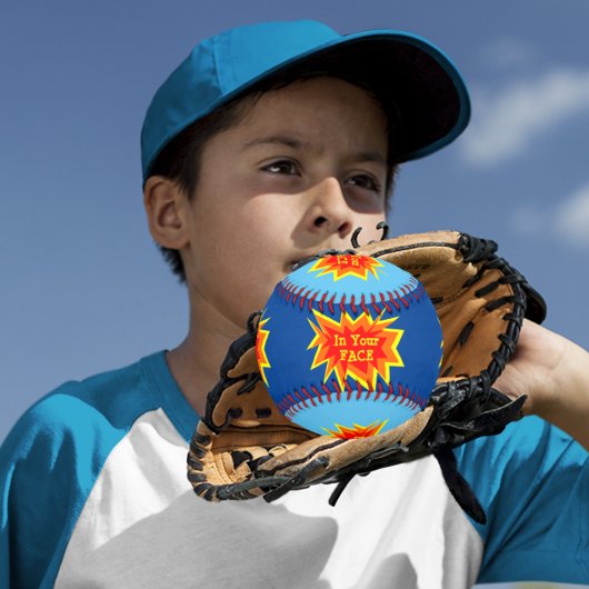 Cartoon Action-Blase in Ihrem Gefechtsgespräch Baseball