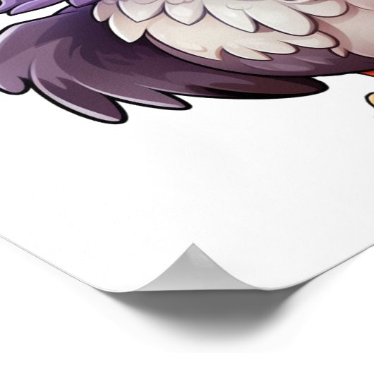 Cartoon Adlerdarstellung Poster (Ecke)