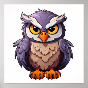 Cartoon Adlerdarstellung Poster