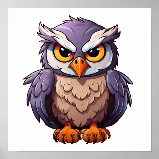 Cartoon Adlerdarstellung Poster (Vorne)