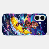 Cartoon-Affe-Banane-Spaß-Etasche Case-Mate iPhone Hülle (Rückseite (Horizontal))