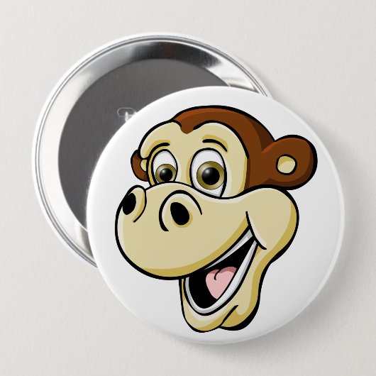 Cartoon-Affe Button (Vorne & Hinten)