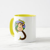 Cartoon-Affe-Tasse Tasse (Vorderseite Links)