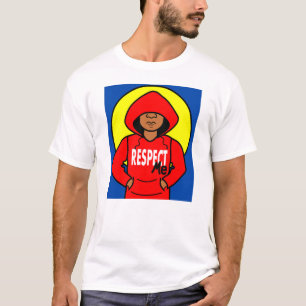 Cartoon-afrikanischer amerikanischer Junge, der T-Shirt