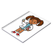 Cartoon-afrikanischer amerikanischer notizblock (Linke Seite)