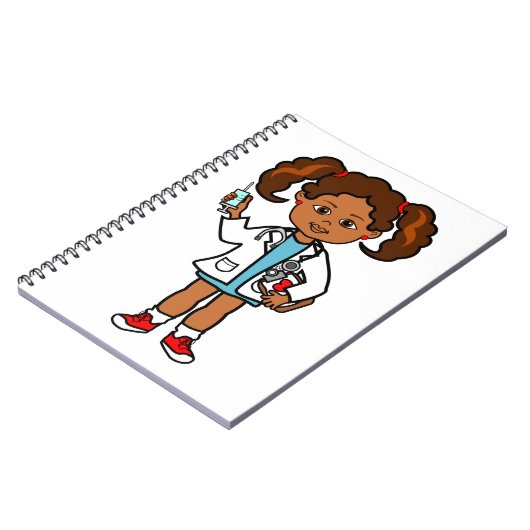 Cartoon-afrikanischer amerikanischer notizblock (Linke Seite)