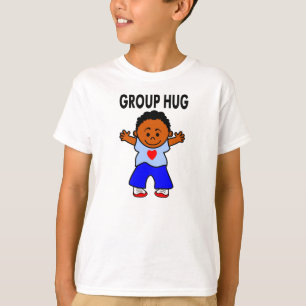 Cartoon Afroamerikanischer Junge lange Ärmel T-Shi T-Shirt