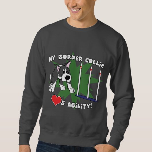 Cartoon-Agility-Grenzcollie-Sweatshirt Sweatshirt (Vorderseite)