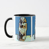 Cartoon Ägyptische Statue Tasse (Links)