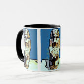 Cartoon Ägyptische Statue Tasse (Vorderseite Links)