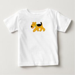 Cartoon Airedale Terrier Baby Fine Jersey T - Shir T-shirt