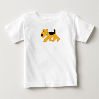 Cartoon Airedale Terrier Baby Fine Jersey T - Shir T-shirt