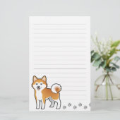 Cartoon Akita Inu/Shiba Inu Briefpapier (Stehend Vorderseite)